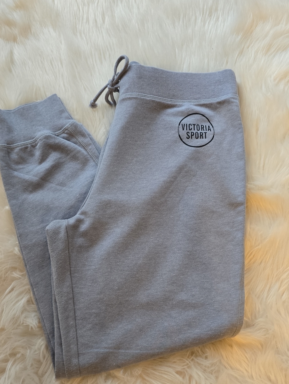 Victoria's Secret VSX Victoria Sport Gray Fleece Jogger Sweatpants SIZE M